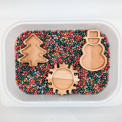 Mini Snowman Sensory Play Tray