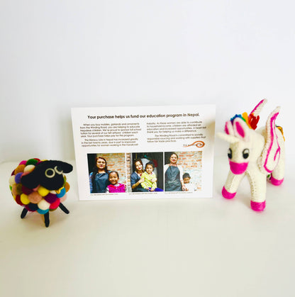 Felt Unicorn White