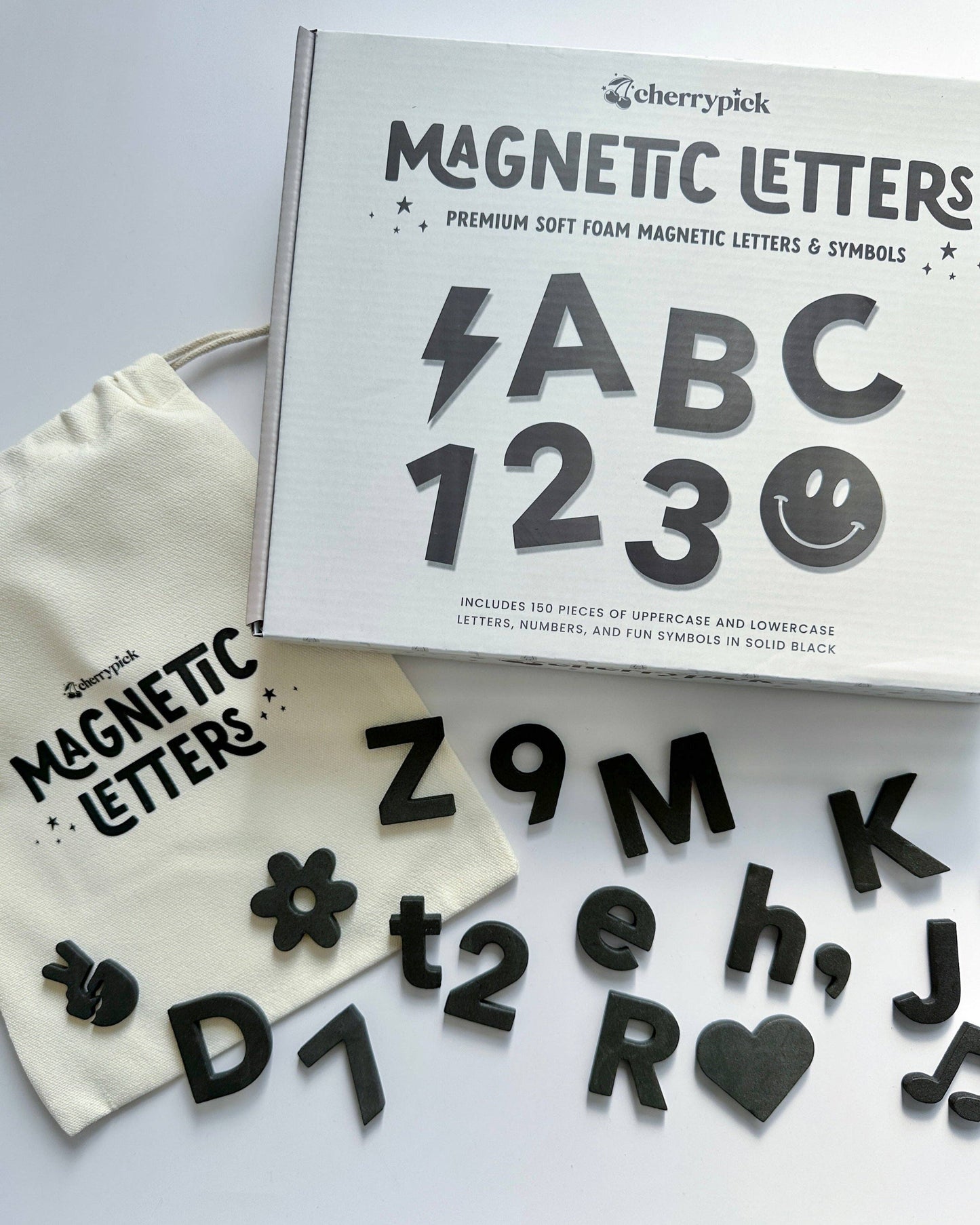 Soft Foam Magnetic Letters & Symbols 150pc Set - Colorful