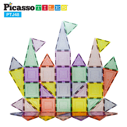 PicassoTiles Glitter Magnetic Tile Building Set