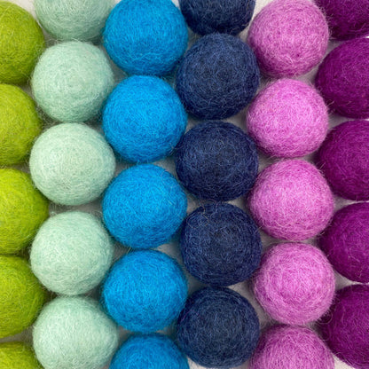 Felt Balls - REG Rainbow Party