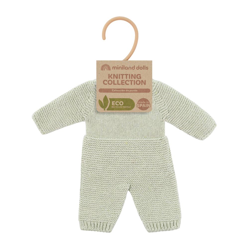 Knitted Pajamas for Dolls 12 5/8'' inch - Green