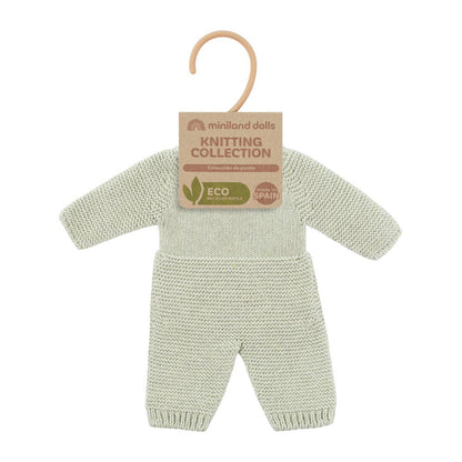 Knitted Pajamas for Dolls 12 5/8'' inch - Green