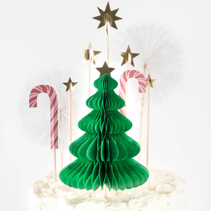 Christmas Honeycomb Cake Topper Set