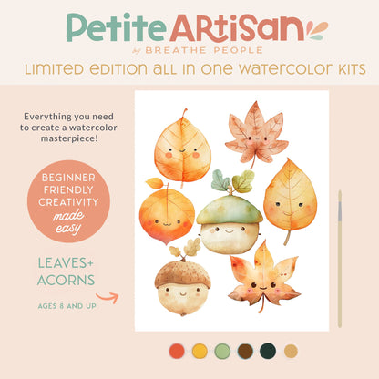 All in One Watercolor Kit for Kids- Fall Leaves