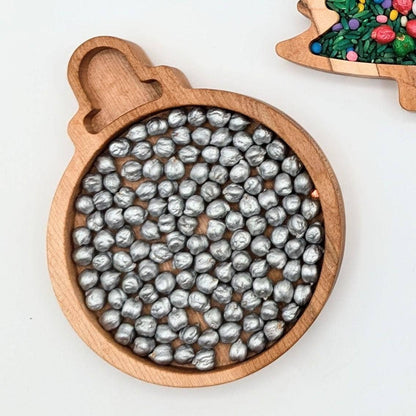 Mini Christmas Tree Sensory Play Tray