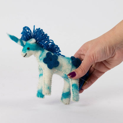 Felt Unicorn Blue