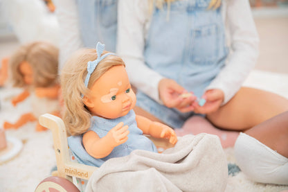Baby Doll Caucasian Blonde Girl Vitiligo 15'' inch (Polybag)