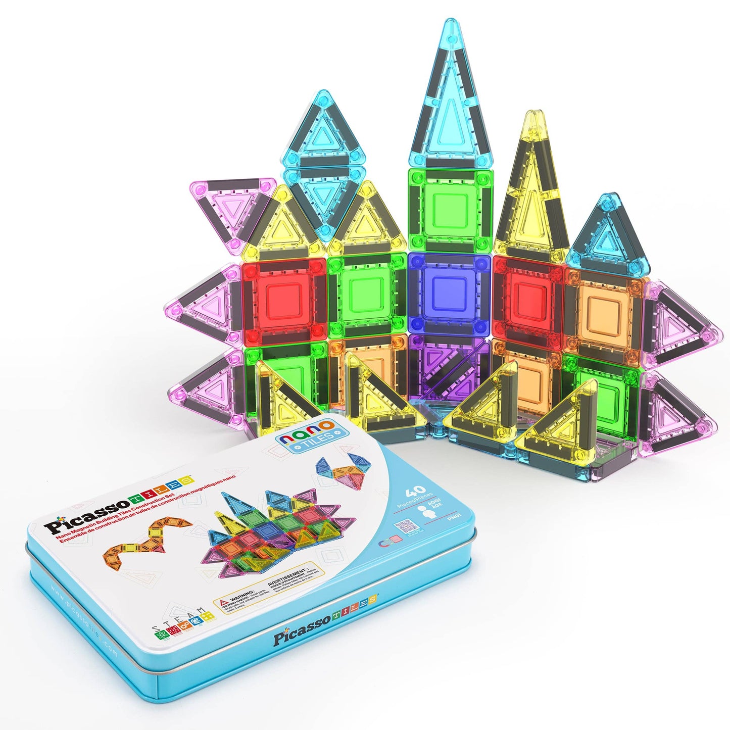 Nano Magnetic Building Tiles Construction Travel Set