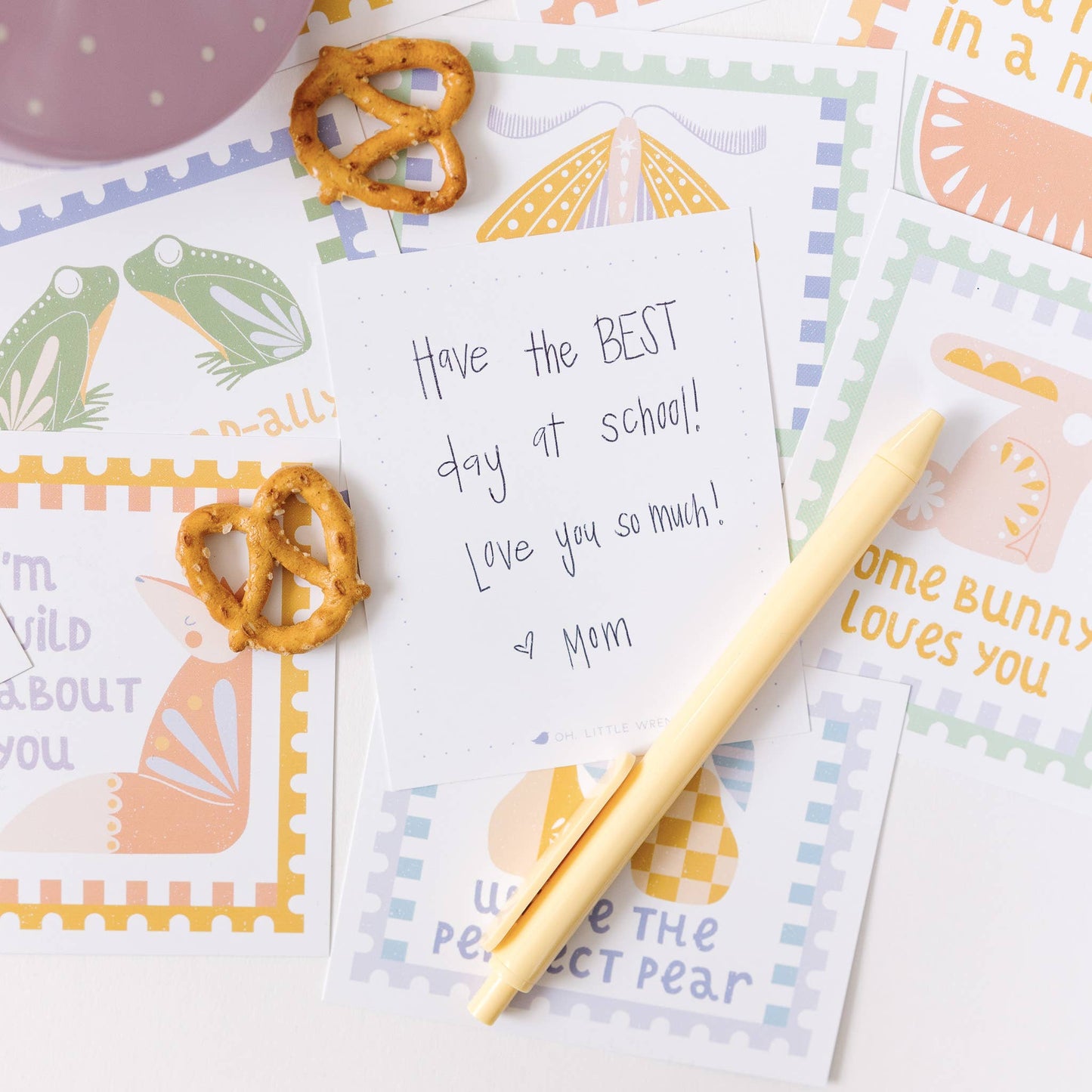 Punny Notes Cards, a Set of 20 Lunchbox or Just Because Note