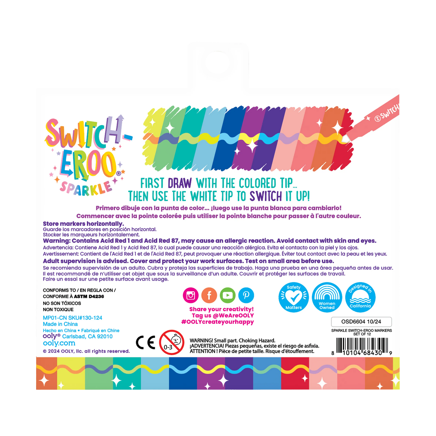 Switch-Eroo Color Changing Markers - Sparkle