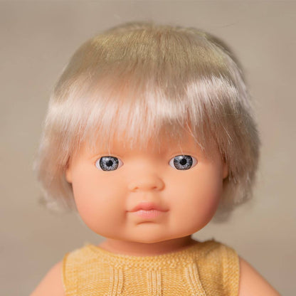 Caucasian Blonde Hearing Implant Girl 15" Doll