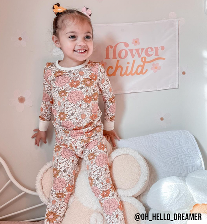 Flower Child Banner - Girls Room Wall Hanging for Kids