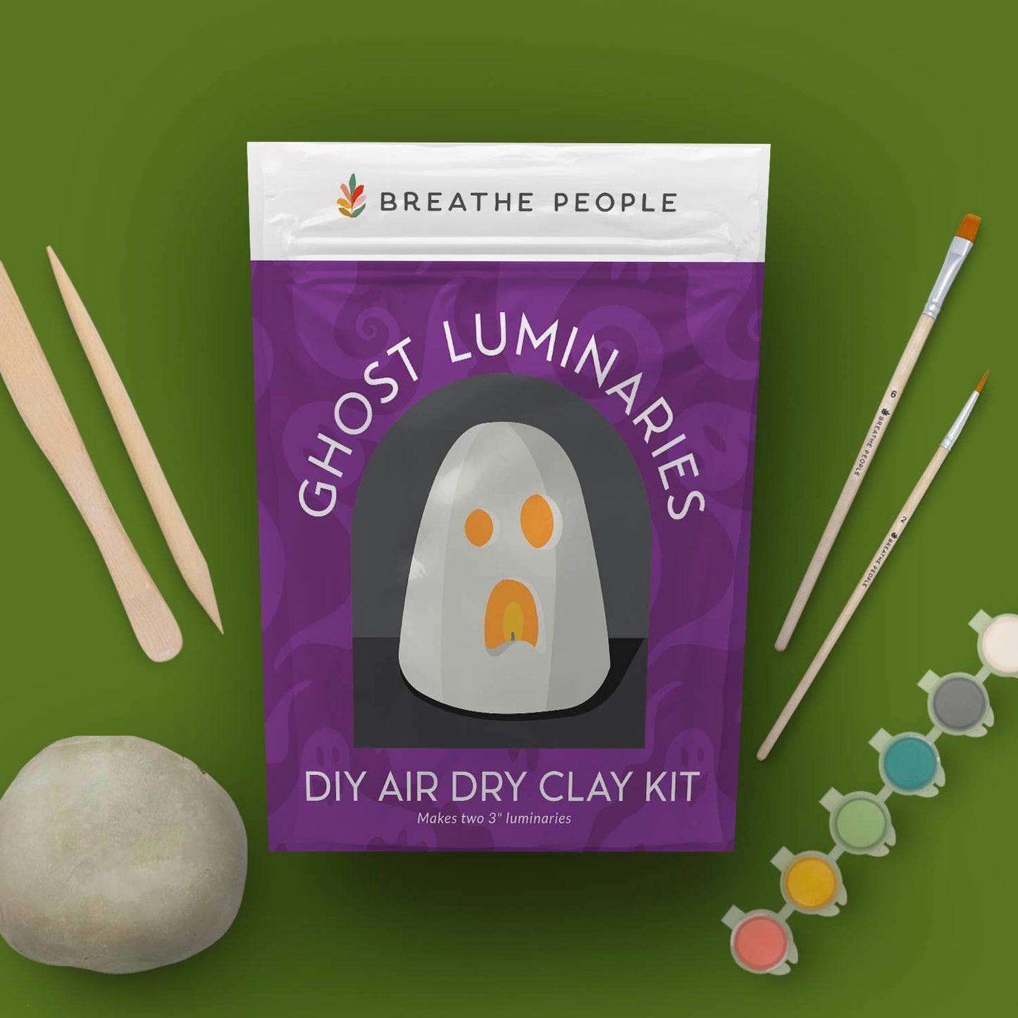 DIY Ghost Luminary – Air-Dry Clay Kit for Halloween 2025