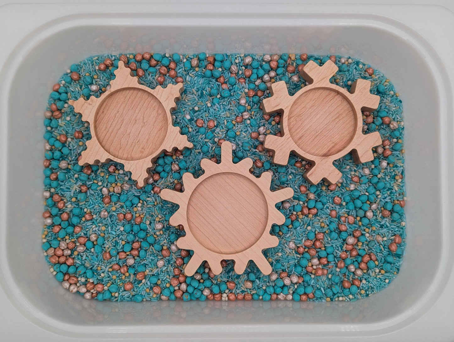 Mini Snowflake 1 Sensory Play Tray