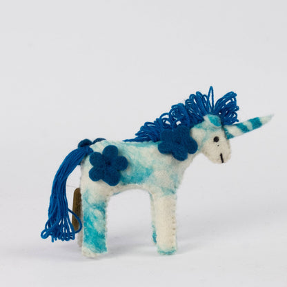 Felt Unicorn Blue