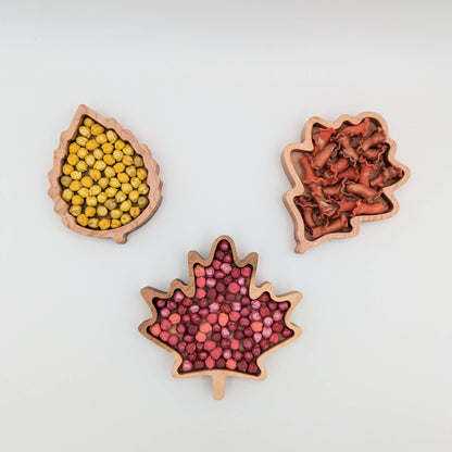 Mini Oak Leaf Sensory Play Tray
