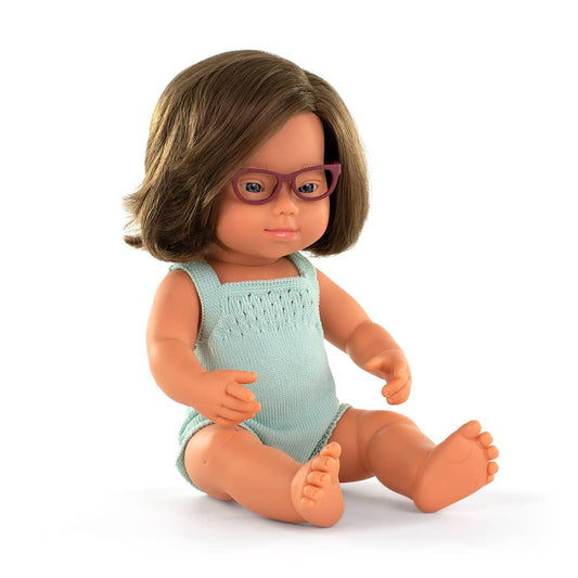 Caucasian Girl with DS 15” Doll