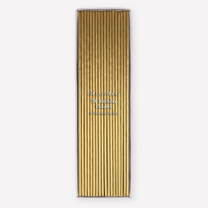 Super Skinny Gold Candles