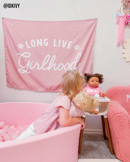 Long Live Girlhood Banner - Girl Room Wall Decor