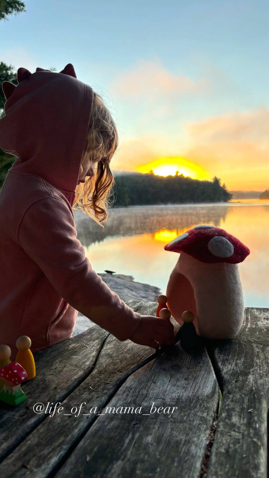 Felt Toadstool Mushroom Cottage
