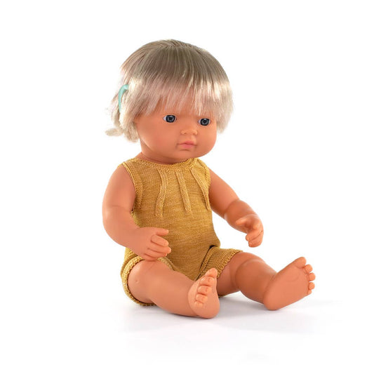 Caucasian Blonde Hearing Implant Girl 15" Doll