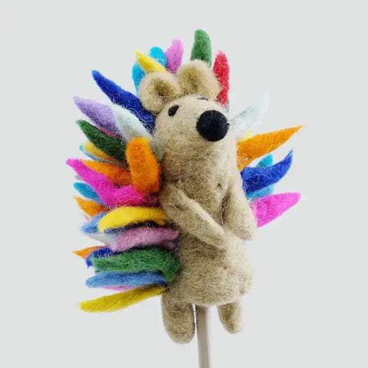 Felt Magic Meadow Finger Puppets - Rainbow Porcupine