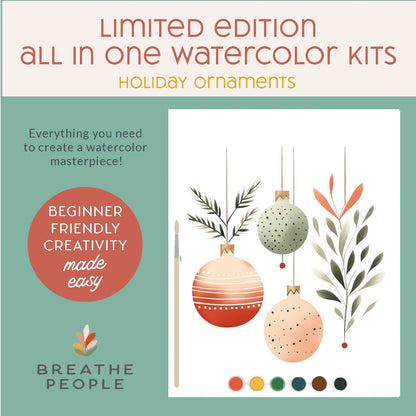 Holiday Watercolor Kit- Holiday Ornaments