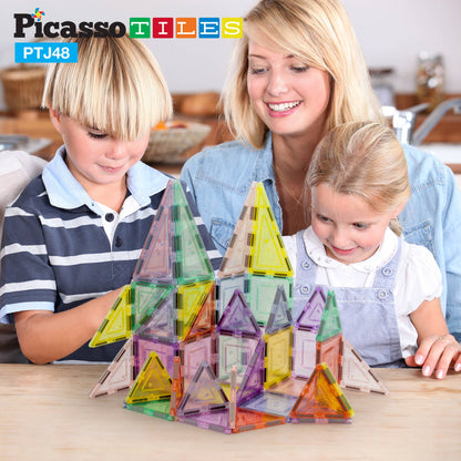 PicassoTiles Glitter Magnetic Tile Building Set