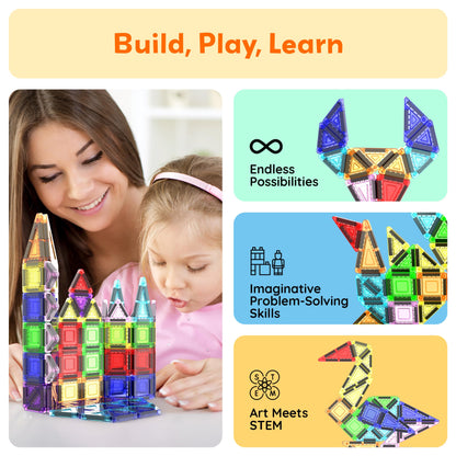 Nano Magnetic Building Tiles Construction Travel Set