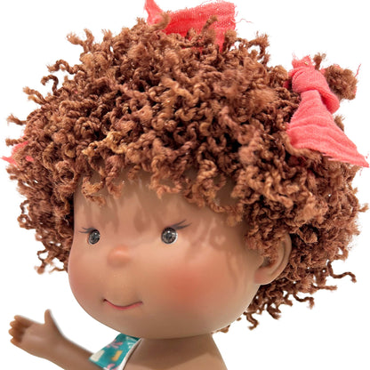 Pippa Doll - Curly Brunette Heart Purse