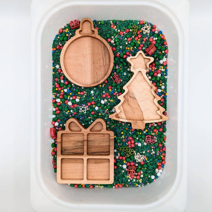 Mini Christmas Tree Sensory Play Tray