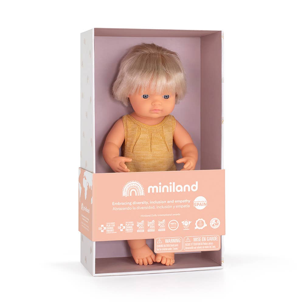Caucasian Blonde Hearing Implant Girl 15" Doll