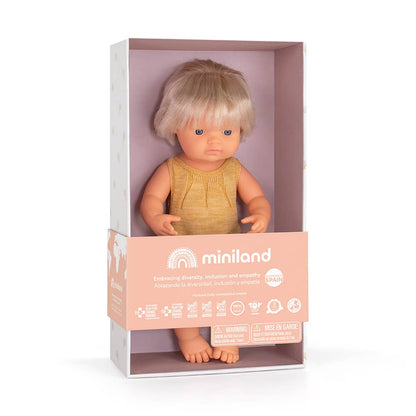 Caucasian Blonde Hearing Implant Girl 15" Doll