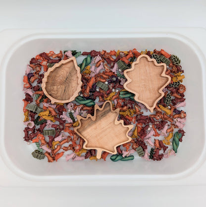 Mini Oak Leaf Sensory Play Tray
