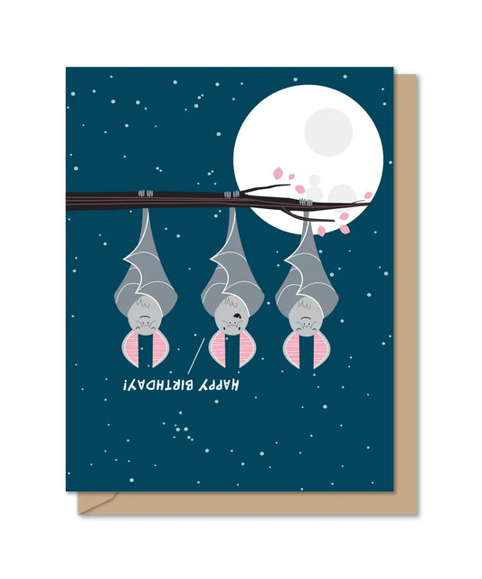 Birthday Bats Greeting Card