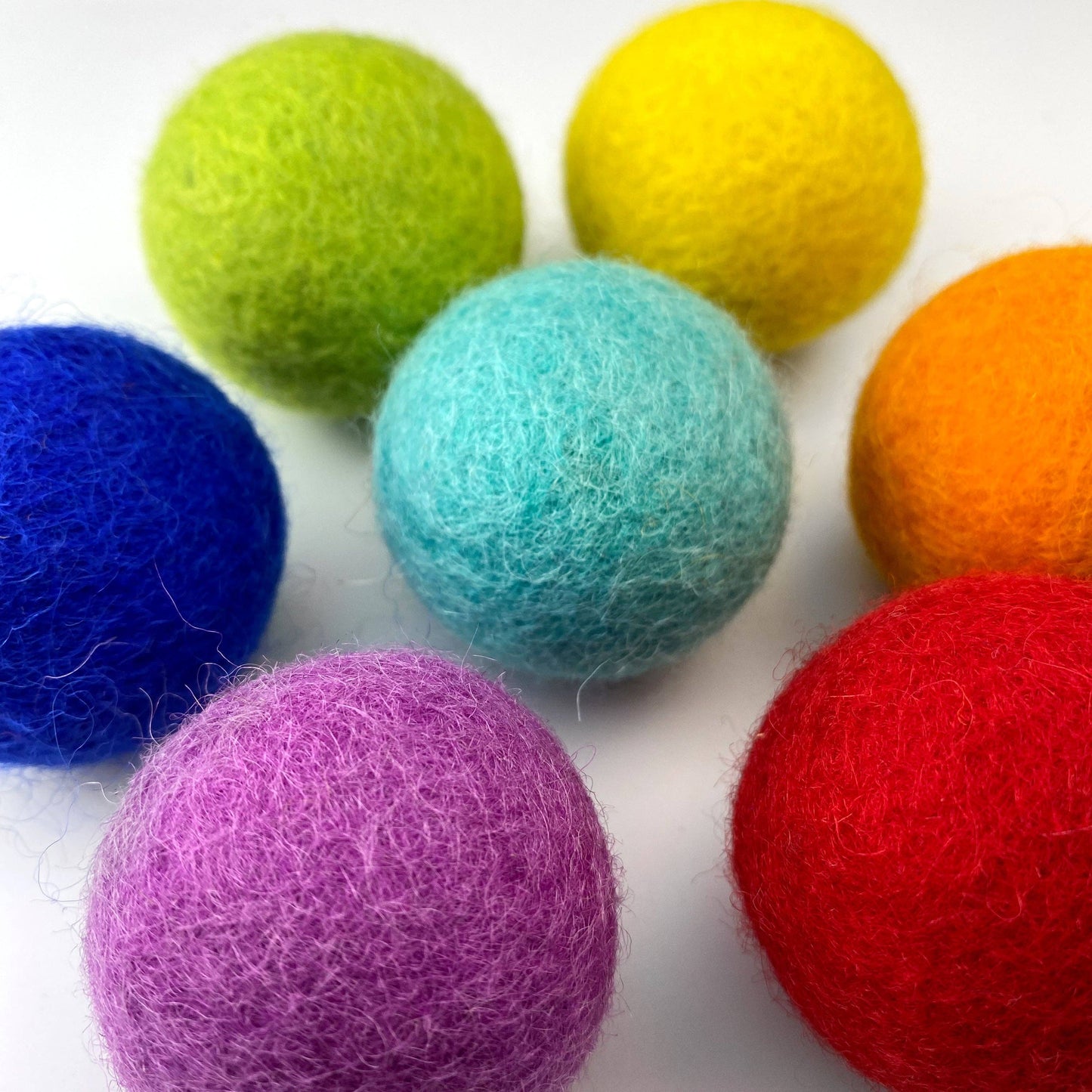 Felt Balls - LARGE Rainbow Party
