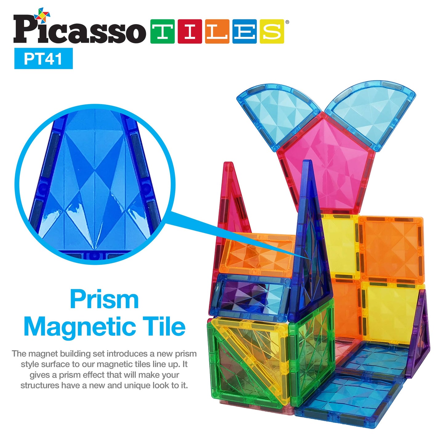 PicassoTiles Magnetic Tile Building Block