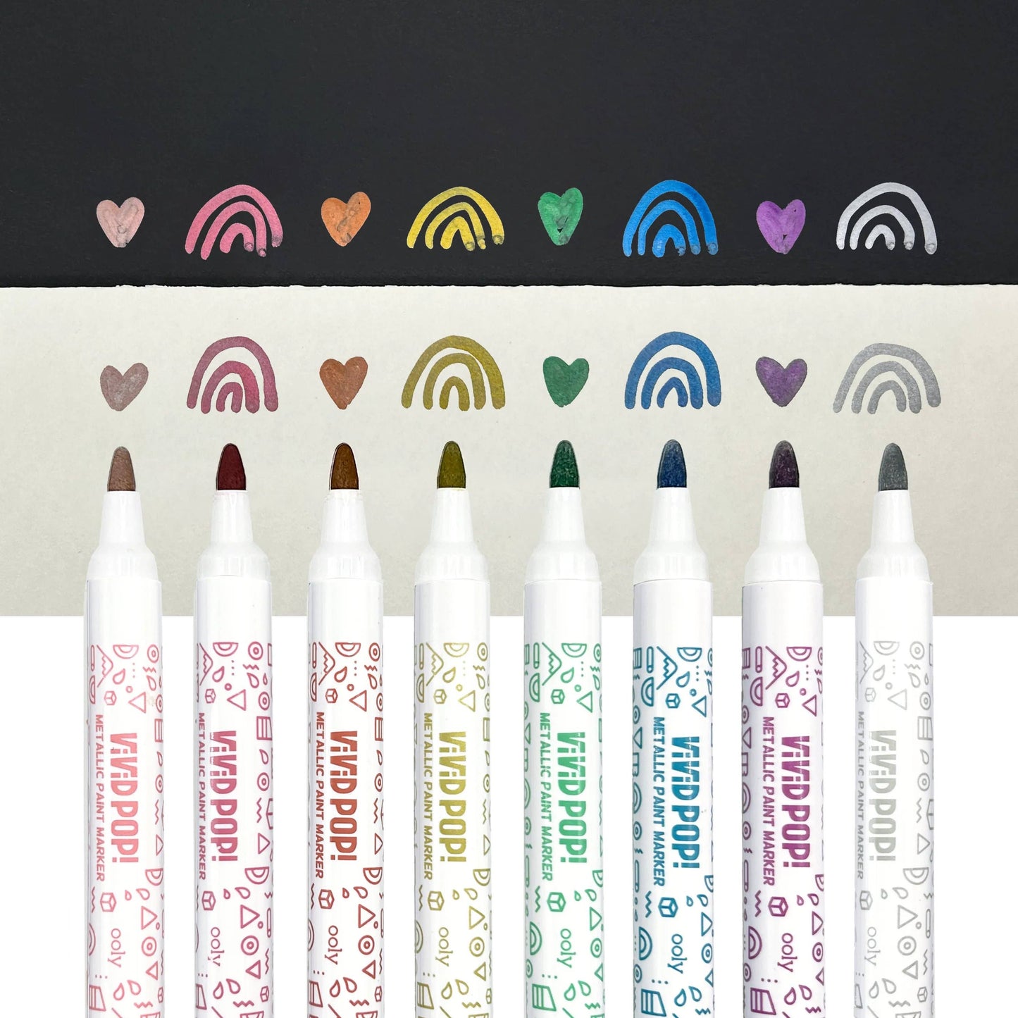 Vivid Pop!: Opaque Water-Based Paint Markers - Metallic (Set