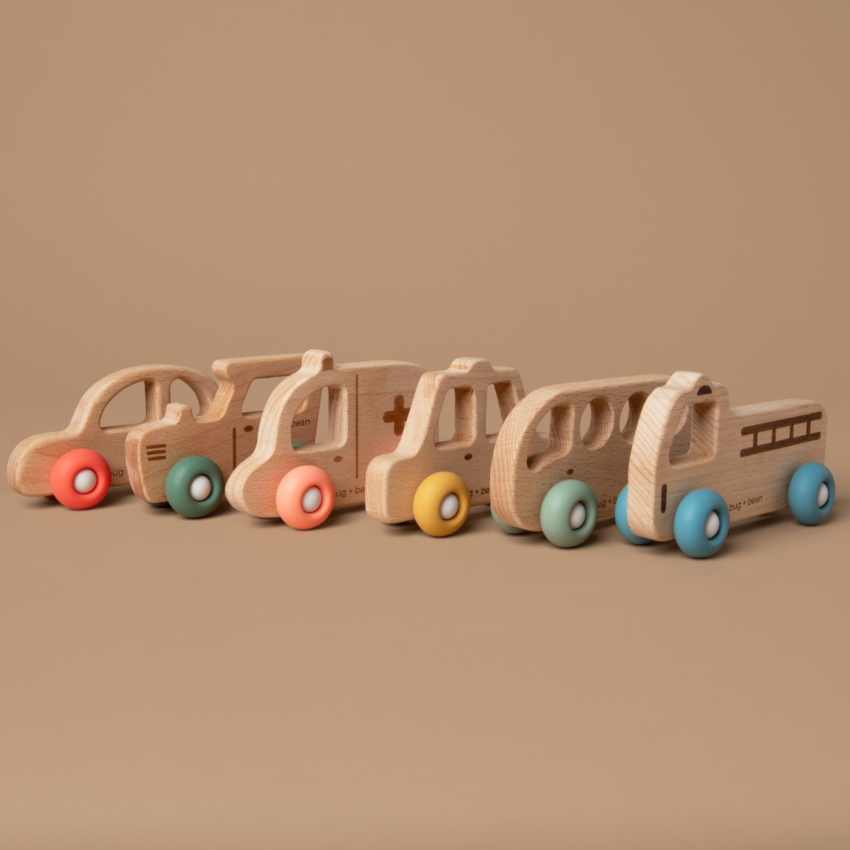 Wooden Ambulance Toy | Wheelies Collection