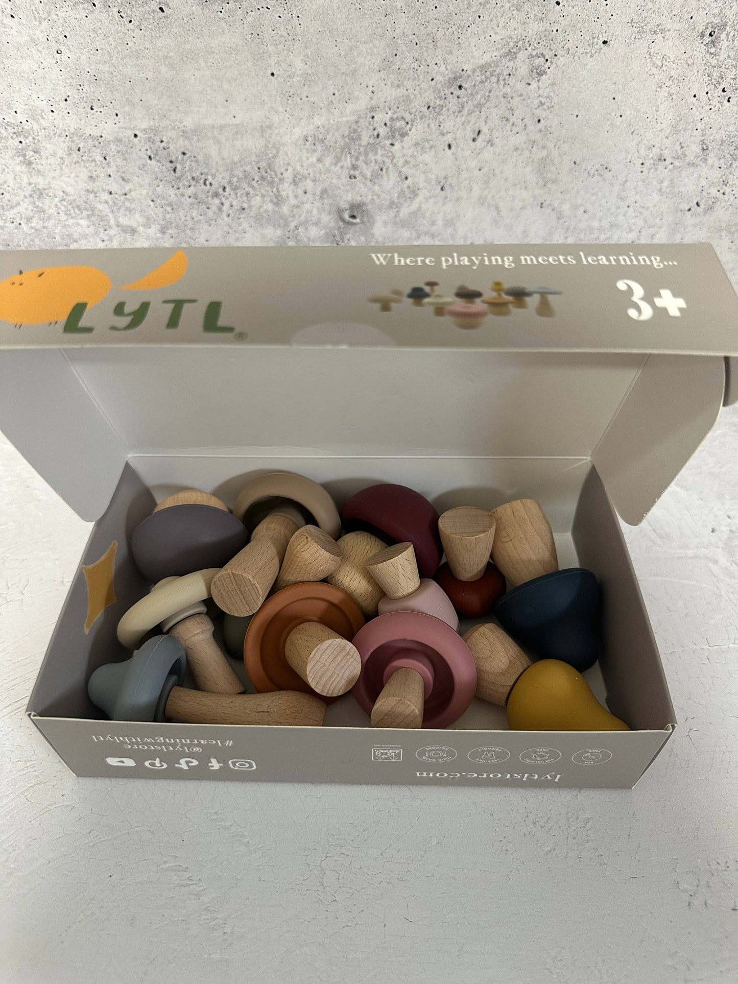 Mushroom Toy | Wood & Silicone + Imaginative + Montessori
