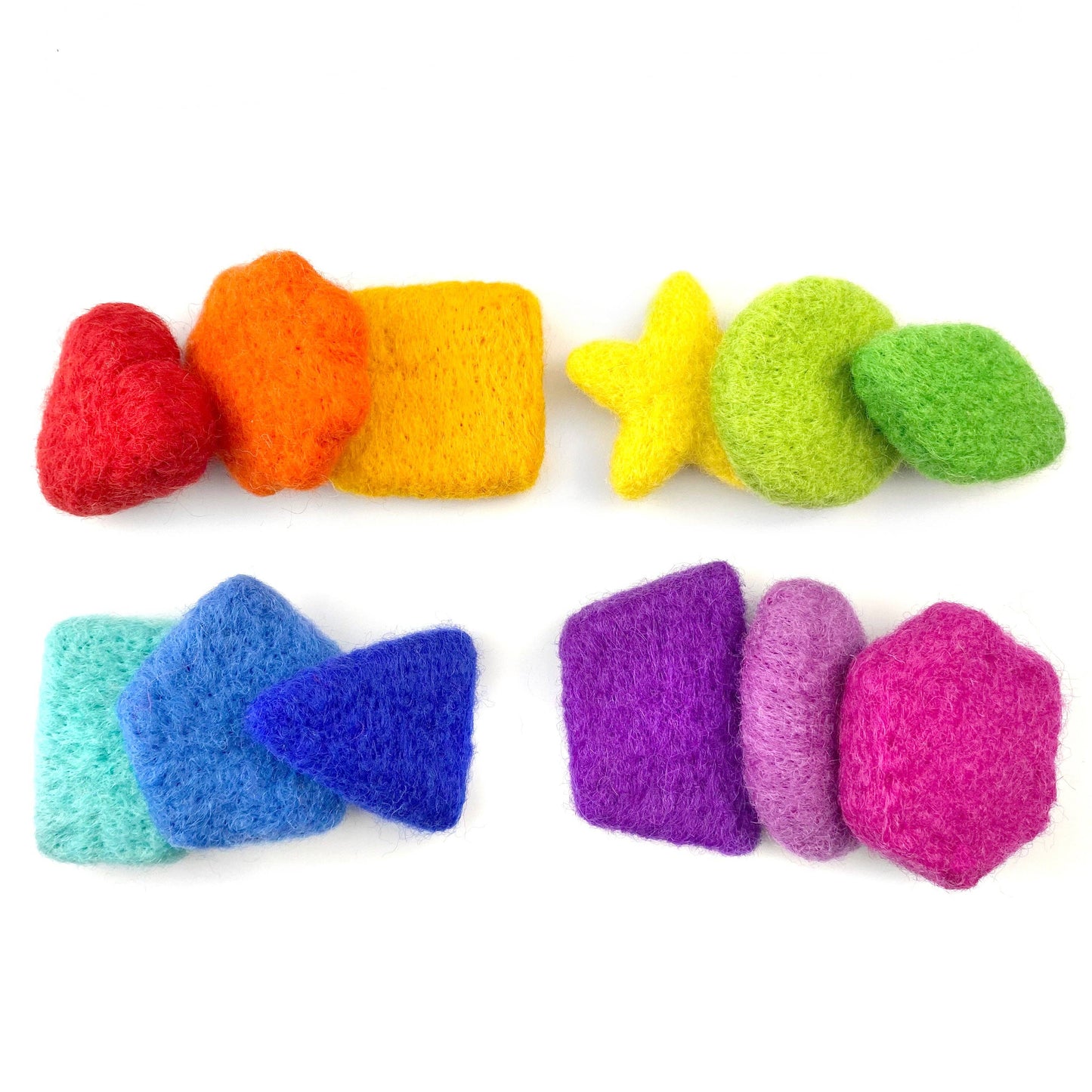 Felt Sorting Shapes - Rainbow Party