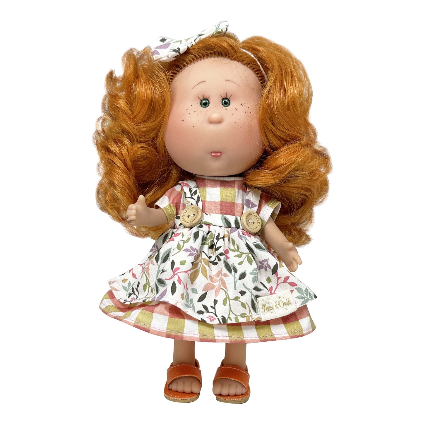 Little Mia Doll - Redhead Floral Check