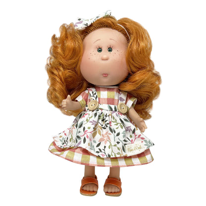 Little Mia Doll - Redhead Floral Check