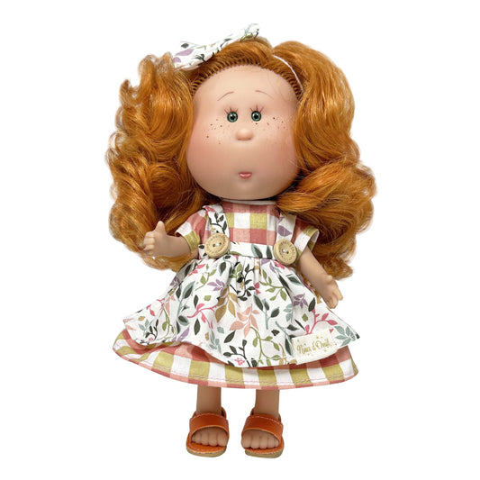Little Mia Doll - Redhead Floral Check