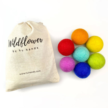 Felt Balls - LARGE Rainbow Party