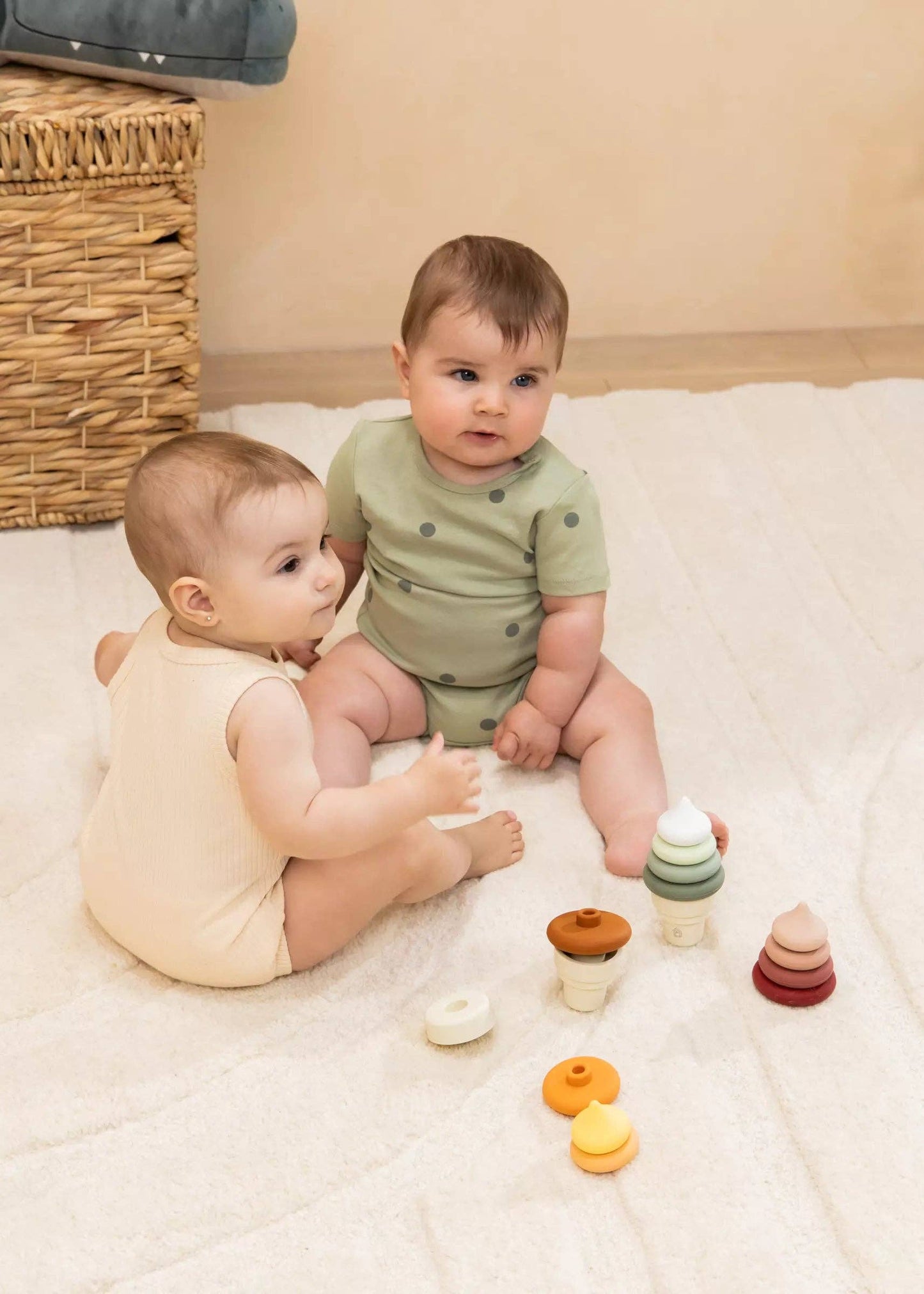 3 Sets of Silicone Stackable Ice Cream Cones