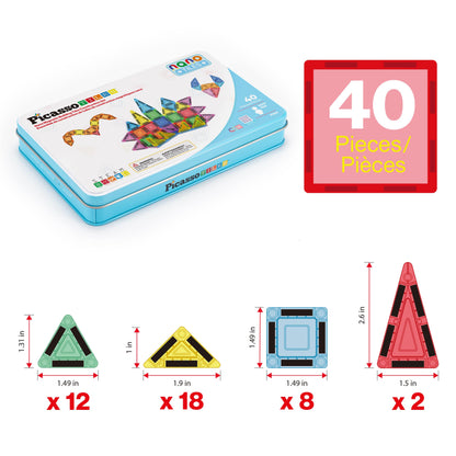 Nano Magnetic Building Tiles Construction Travel Set