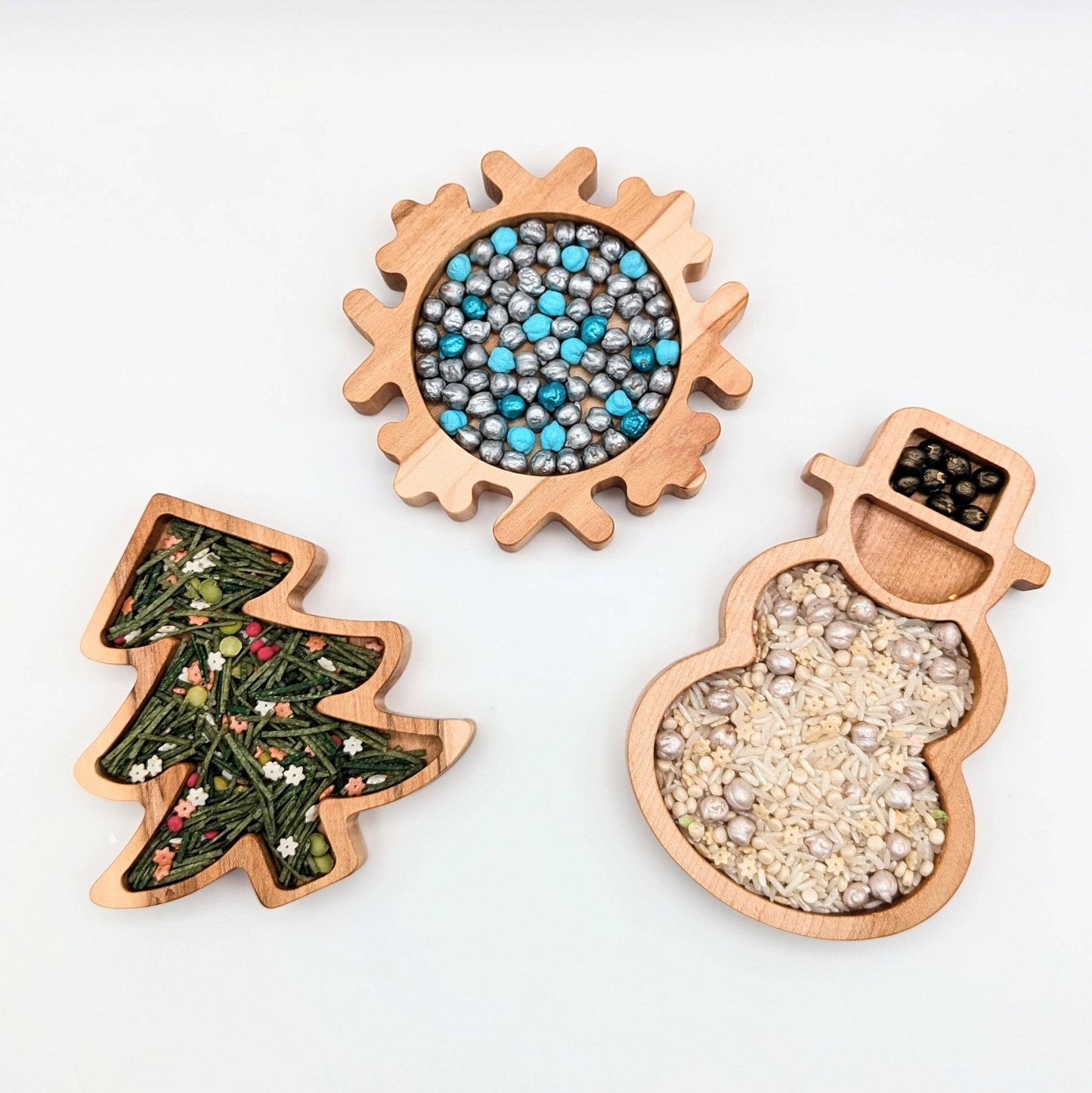 Mini Snowman Sensory Play Tray