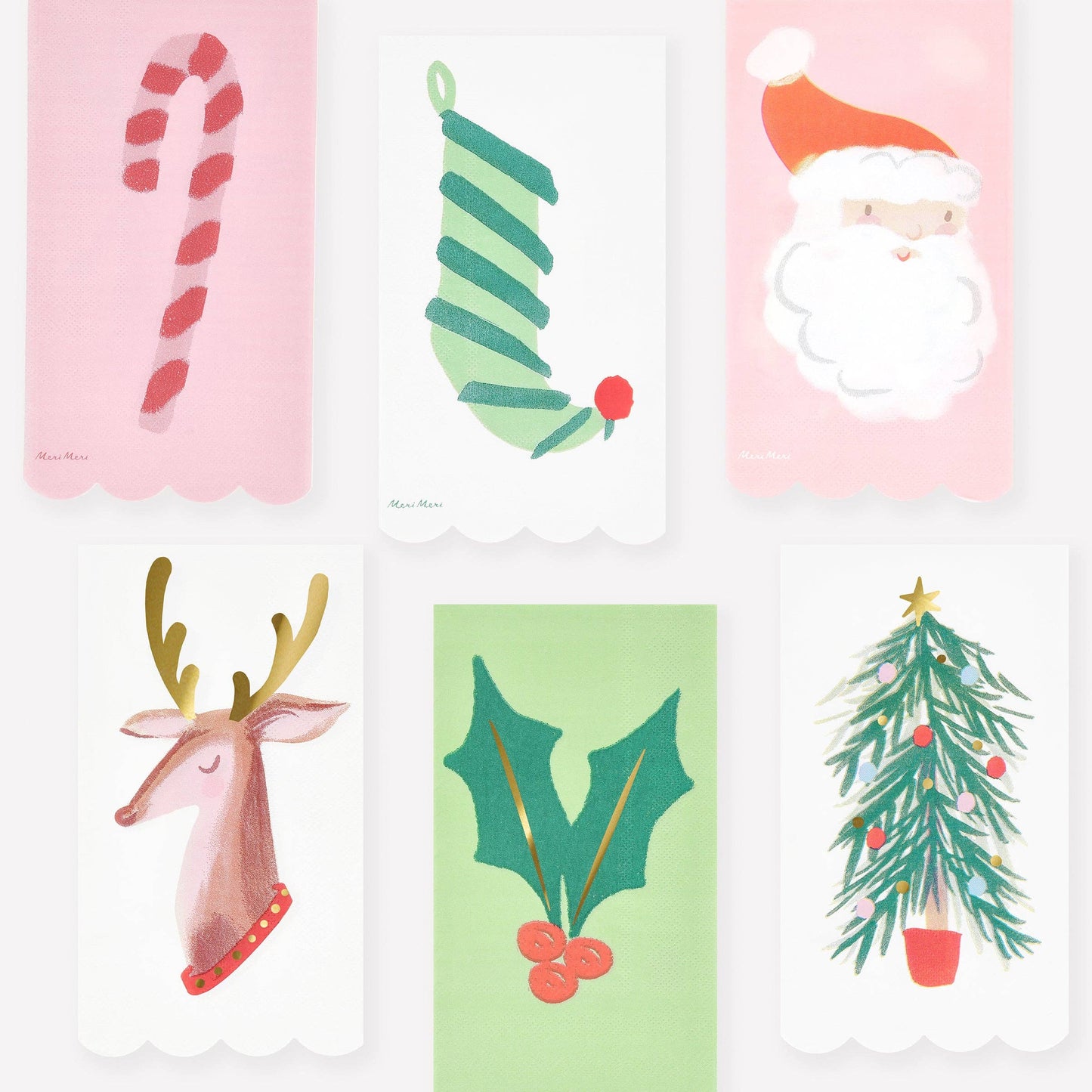 Mixed Christmas Icon Guest Towels